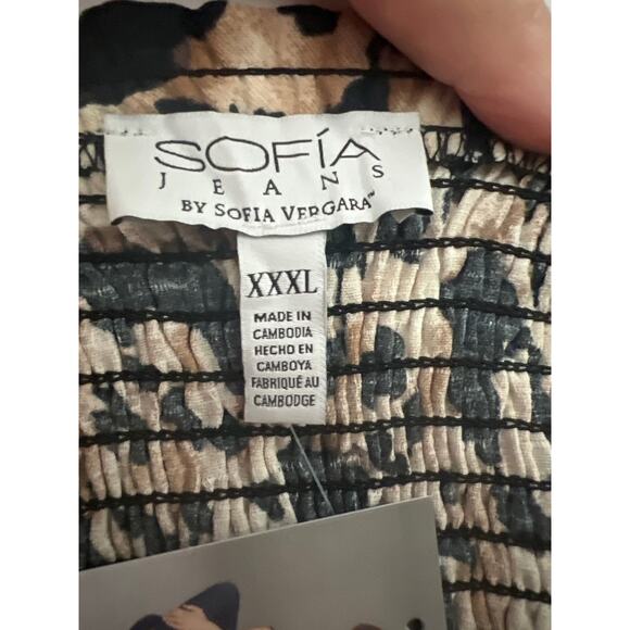 NWT Sofia Jeans by Sofia Vergara Riley Dress Multicolor Animal Print XXXL - Picture 8 of 12